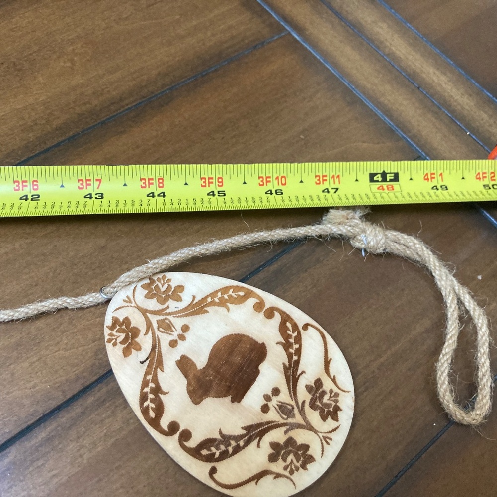 Spring Easter Garland Wooden Bunny & Egg - Picture 4 of 6